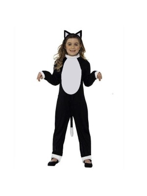 KIZ SİYAH KEDİ KOSTÜMÜ