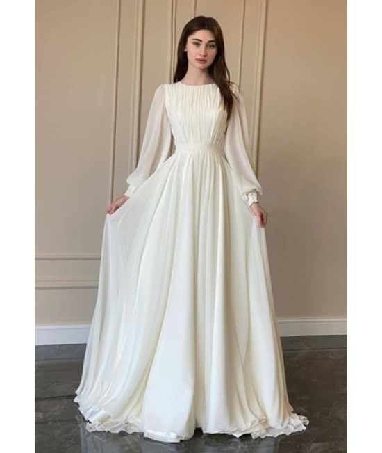 Uzun Beyaz Nikah Elbisesi Uzun Beyaz Nikah Elbisesi