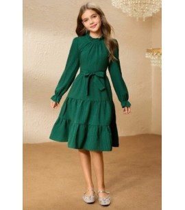 KIZ 10 YAŞ YEŞİL ELBİSE