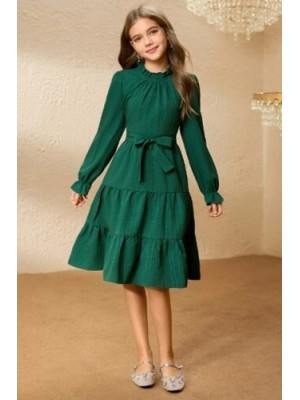 KIZ 10 YAŞ YEŞİL ELBİSE