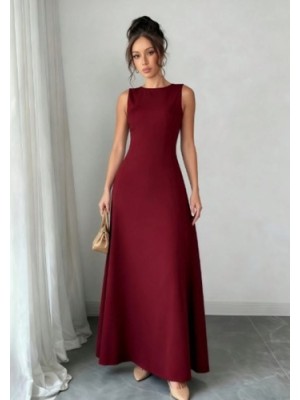 BORDO UZUN ELBİSE BORDO UZUN ELBİSE